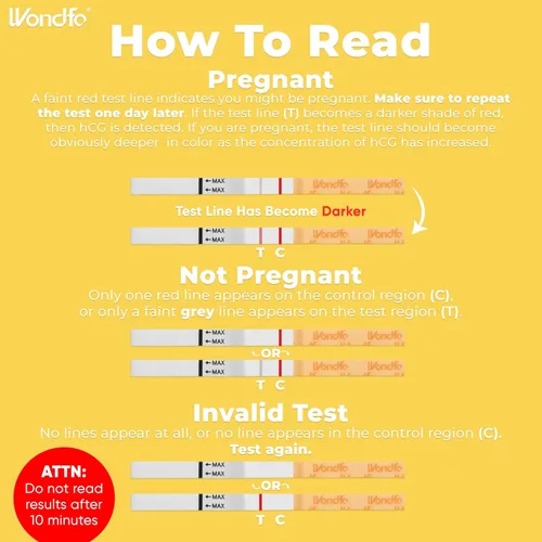 Miniatura 6 de Wondfo Tiras de prueba de embarazo de resultado temprano de 3.5 mm - Obtenga resultados 6 días antes que la falta de menstruación - Kit de prueba