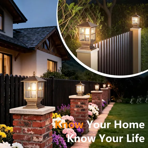 Miniatura 2 de SLAWA Lámpara de poste para exteriores, modernas luces de columna para exteriores, IP54, impermeables, de aluminio, iluminación al aire libre
