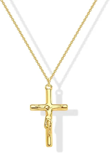 Miniatura 86 de Collar de cruz para mujeres y niñas, delicado chapado en oro de 14 quilates, gargantilla con dije de cruz que no se deslustra, impermeable, moderno