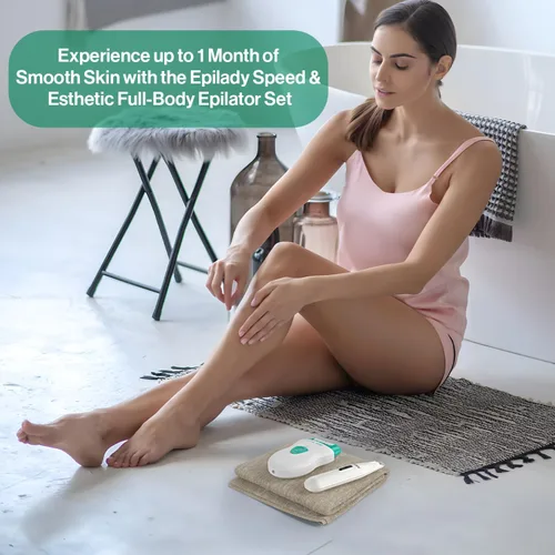 Miniatura 2 de Epilady Paquete de dispositivos de depilación facial y corporal, depiladora eléctrica con cable de velocidad para mujeres con removedor de vello