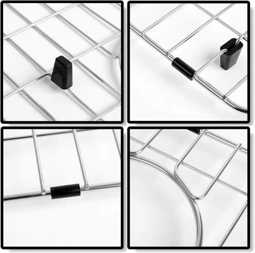 Miniatura 5 de Rejilla de fregadero de cocina y protectores de fregadero, rejillas de fregadero de acero inoxidable para la parte inferior de los fregaderos