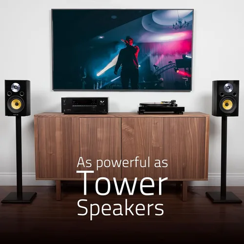Miniatura 2 de Fluance Altavoces de sonido envolvente de 2 vías de alta fidelidad para escuchar estéreo de 2 canales o sistema de cine en casa, color negro Negro