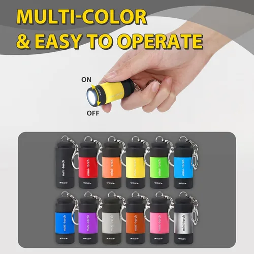 Miniatura 6 de Paquete de 3 linternas pequeñas para llavero, luz LED de bolsillo para llavero con luz blanca, mini linternas recargables USB impermeables al por 3x