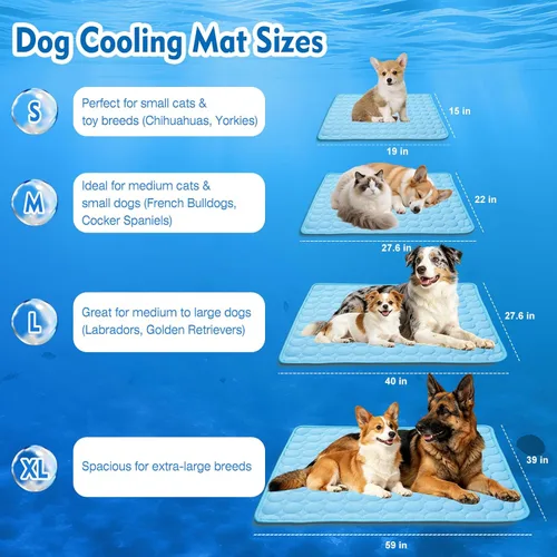 Miniatura 7 de Tapete refrescante para perros, tapete refrescante Arc-Chill mejorado para perros Q-Max > 0.4, almohadilla de refrigeración lavable para perros