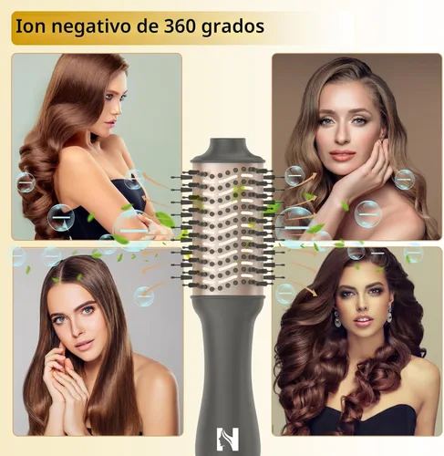 Miniatura 3 de Nicebay Cepillo Secador de Cabello, Cepillo Secador para Mujeres Peinado Rápido, Cepillo de Secado en Un Paso con Pantalla - Menos Encrespamiento