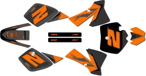 Miniatura 9 de Graphics Kit for KTM 50SX Mini SX50 (2002-2008) Razor Series Cyan 9 Mil - Easy Go - Dirt Pit Bike Motorcycle Stickers, Dirtbike Racing Automotive
