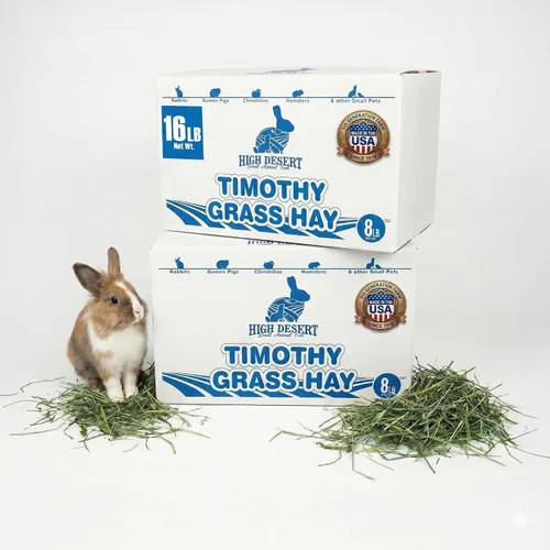 Miniatura 11 de High Desert Heno Timothy de segundo corte para conejos, cobayas, chinchillas y mascotas pequeñas, hojas suaves para la alimentación diaria