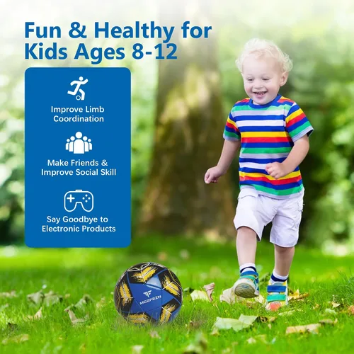 Miniatura 23 de Balón de fútbol juvenil tamaño 4, para niños, para jugar al aire libre, práctica, pelota de fútbol para adolescentes, niños y niñas, para interiores