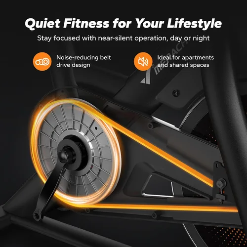Miniatura 5 de MERACH Bicicleta de Ejercicio, Bicicleta Estática con Pastillas de Freno y App Exclusiva, Bicicleta de Ciclismo Interior de Bajo Ruido con Capacidad