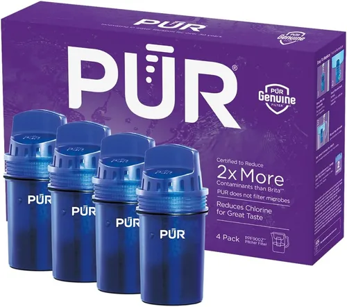 Miniatura 2 de PUR Paquete de jarra de filtro de agua de 7 tazas con 4 filtros de repuesto, pequeña capacidad para 7 tazas, filtración potente 2 en 1, filtración