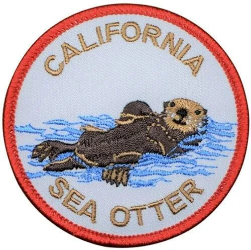 Parche de apliques para planchar de California, nutria marina, Monterey, Santa Cruz, insignia Big Sur de 3 pulgadas, para sombreros, camisas,