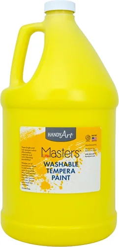 Miniatura 34 de Handy Art Little Masters - Pintura al temple lavable, turquesa, botella de 128 onzas, brillante y mezclable, alta opacidad, colores lavables