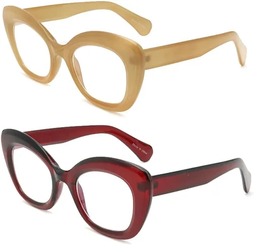 Miniatura 10 de Gafas de lectura de ojo de gato de gran tamaño para mujer, lentes de bloqueo de luz azul para computadora, estilo retro negro