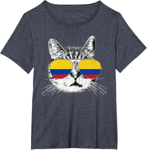 Miniatura 83 de Camisa de bandera de Colombia, orgullo colombiano, gato, hombres, mujeres, niños, camiseta de regalo