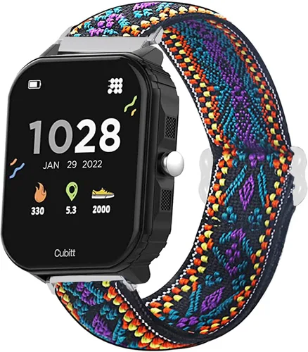 Miniatura 9 de Lamshaw Correa de reloj inteligente compatible con Cubitt para adolescentes, correa de repuesto ajustable de nailon elástico, accesorios compatibles