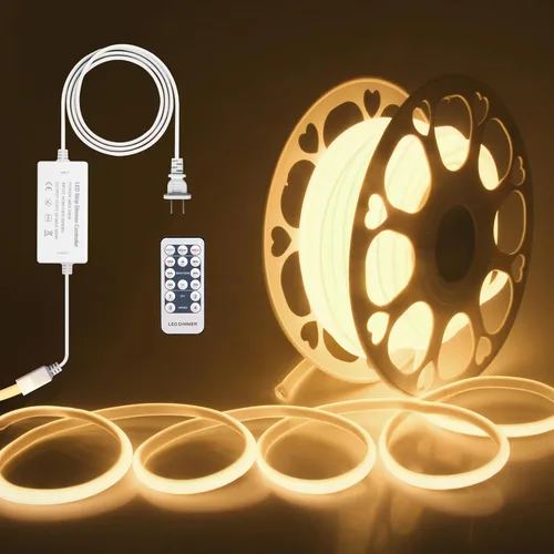 Miniatura 8 de ALITOVE Tiras de Luces LED de 110V 120V Impermeables 16.4ft Estilo COB Súper Brillantes Luz Blanca Diurna Tiras de Luces LED 6000K CRI90+