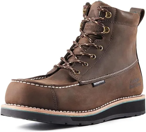 Miniatura 9 de Golden Retriever 6" Botas de trabajo con punta compuesta/blanda para hombre, con cuña impermeable tipo mocasín, resistentes al aceite/deslizamiento