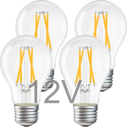 Miniatura 9 de Paquete de 2 bombillas LED de 12 voltios A19 de bajo voltaje Edison de 4 W 400 lm E26 2700 K blanco cálido, 40 vatios equivalente a incandescente RV