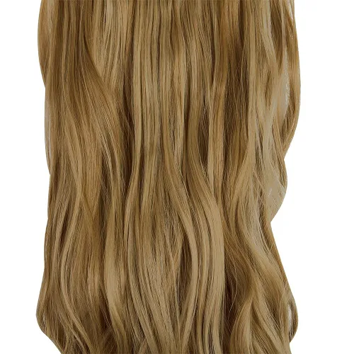 Miniatura 3 de OMGREAT Extensiones de cabello con clip, 4 piezas de 20 pulgadas, rizado de cabeza completa, extensiones de cabello sintético ondulado para mujer