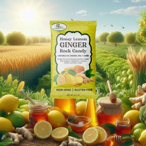 Miniatura 4 de GT Honey Lemon Ginger Rock Candy, bolsa de 4.41 onzas, 1 paquete