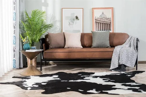 Miniatura 3 de Cheetah Print Rug, Leopard Area Rugs 4.6x5.8 ft Faux Fur Animal Printed Skin Hide Mats Cheetah Carpet Machine Washable for Bedroom Living Room Rustic