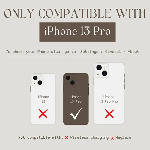 Miniatura 57 de Fundas Walli para iPhone 13, funda tipo cartera con soporte para tarjetas, elegante y moderna cubierta para mujeres, se ajusta al iPhone 13