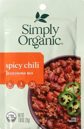 Miniatura 2 de Simply Organic Spicy Chili Seasoning Mix, 1 oz