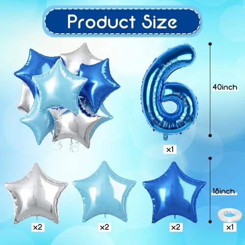 Miniatura 2 de Globo grande de aluminio 60, 40 pulgadas, color verde azulado oscuro, globo autoinflable del número 60 para hombres de 60 cumpleaños, globos de Azul