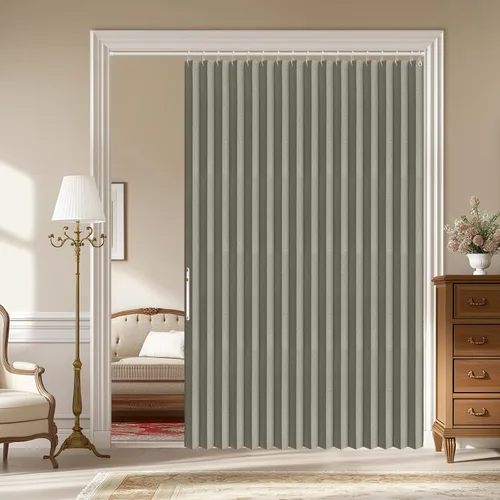 Miniatura 47 de AJAZZ Cortina de puerta magnética 100% opaca de acordeón para armario, cortina invisible para puerta interior de dormitorio, sala de estar, pasillo