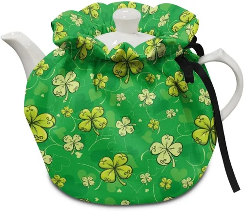 Miniatura 33 de DISNIMO Funda de tetera aislada a prueba de polvo con diseño floral de colibrí, para mantener el calor, accesorios decorativos, colcha