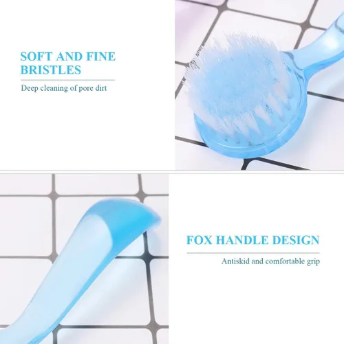 Miniatura 2 de ARTIBETTER Juego de 8 cepillos faciales exfoliantes faciales con tapa, 8 piezas de cepillo facial manual para limpieza profunda de poros