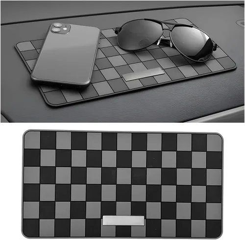 Miniatura 10 de Osilly Tapete antideslizante para tablero de automóvil, 10.6" x 5.9" pulgadas, almohadilla adhesiva universal de PVC para automóvil, tapete
