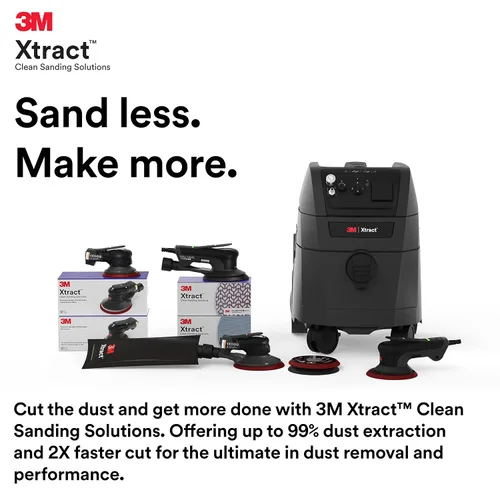 Miniatura 7 de 3M Xtract - Extractor de polvo portátil, 64256, 9 galones/35 litros, aspiradora industrial con limpieza automática de filtro sin interrupción