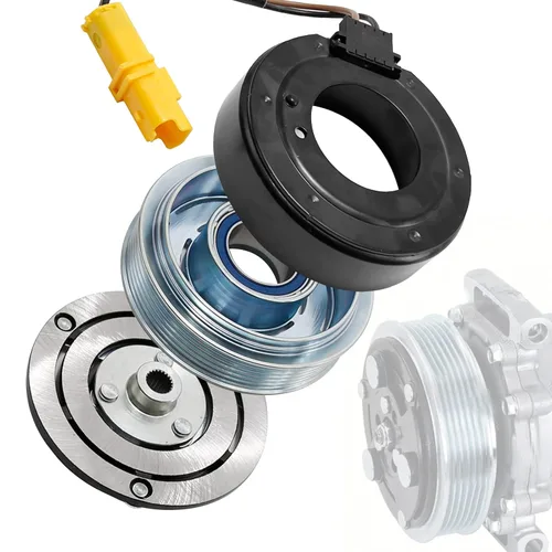 Miniatura 4 de Kit de reparación del embrague del compresor de CA Reemplazo de la bobina de la polea para MINI Cooper 2008-2013 4 Cyl 1.6L SD6V12 4.68" Polea