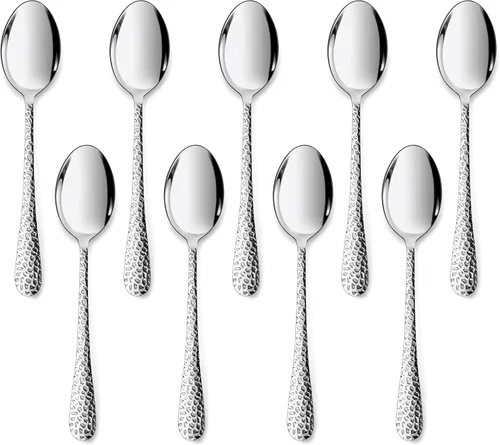 Miniatura 9 de LIANYU Cuchara de acero inoxidable para niños de 9 piezas, lindas cucharas para niños, juego de cubiertos para niños, juego de cubiertos para niños