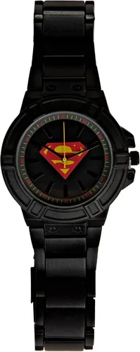 Miniatura 3 de Accutime Watch DC Comics Superman Classic Symbol - Cara de reloj con correa de metal negra, (no especificada), Negro
