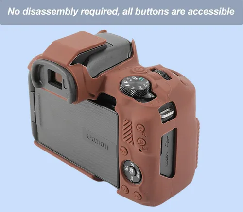 Miniatura 6 de Pocoukate Funda para cámara Canon EOS R50, funda protectora de silicona suave con protector de pantalla EOS R50 Accesorios para Canon EOS R50 Cámara