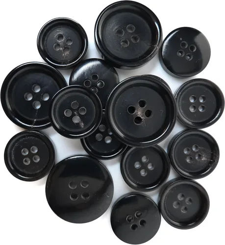 ButtonMode Juego de 16 botones de traje de cuerno de búfalo con 4 botones que miden 0.787 in (3/4 pulgadas) para la parte delantera de la chaqueta,