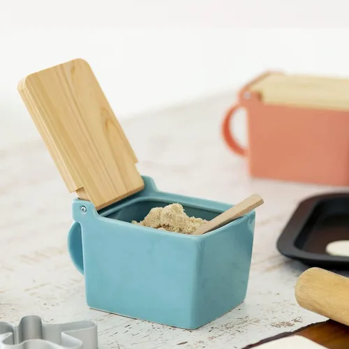 Miniatura 4 de Zero Japan Bee House - Caja de Sal Premium con Tapa Hinoki - Recipiente para Sal Marina y Especias - Elegante Contenedor para Encimera de Cocina