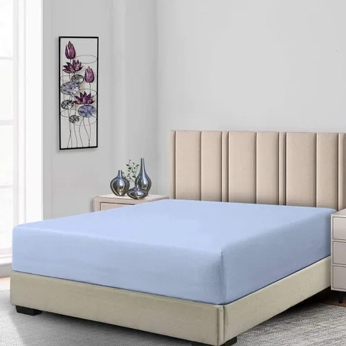 Royal Bedding Sábana bajera ajustable de mezcla de algodón suave y sedoso, 650 hilos, sin arrugas, sábana bajera ajustable 100% algodón y mezcla de