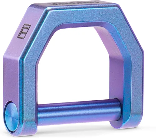 Miniatura 13 de MecArmy CH2 - Llavero de titanio en forma de D, llavero con grillete de tornillo para llaves de coche (S/M/L - azul, S)