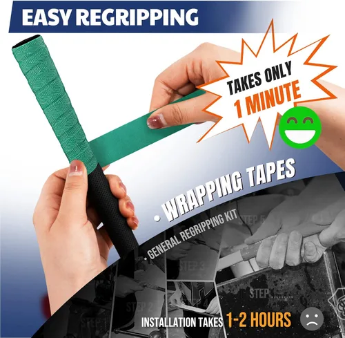 Miniatura 2 de JAYA Golf Grip Wrapping Tape – Regrip Your Clubs in 1 Minute, PU Overgrip, No Solvent Needed, 3 or 15 Pack
