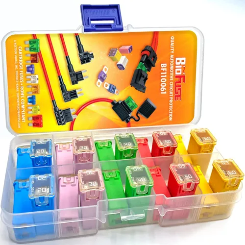 Miniatura 2 de JCASE - Fusible de cartucho de 20 piezas surtido 20A 30A 40A 50A 60A (4 cada uno). Se adapta a la mayoría: Nissan, Toyota, Chrysler, Dodge, Chevy
