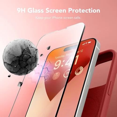 Miniatura 928 de GONEZ Funda de silicona para iPhone 15 Pro Max, compatible con Magsafe, protector de cámara + protector de pantalla, forro de microfibra suave