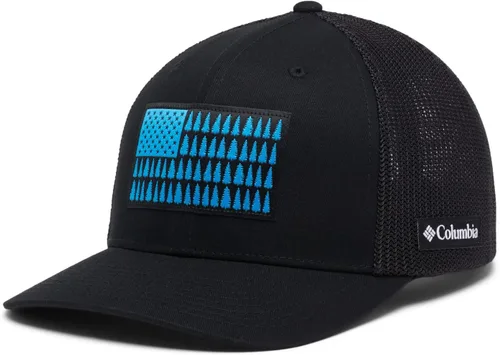 Miniatura 1059 de Columbia - Gorra de malla con bandera con árboles unisex para adultos, corona alta