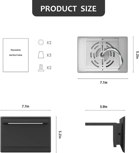 Miniatura 7 de Lámpara de pared LED para exteriores, lámpara de montaje en pared, moderna lámpara de iluminación, lámpara de aluminio gris para porche, puerta