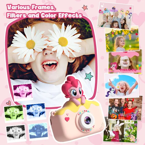 Miniatura 5 de My Little Pony Hasbro - Cámara digital para niños de 3 a 12 años, cámara digital para niños y niñas, lente dual HD 1080P IPS, cámara digital