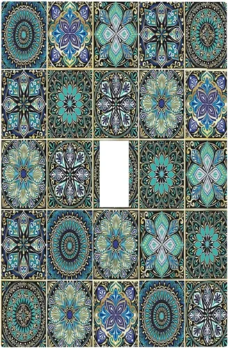 Miniatura 81 de Cubiertas Decorativas para Placas de Interruptor Bosque Primavera Hada Encantada País de las Maravillas Suelo Verde 2 Gang Cubierta de Interruptor