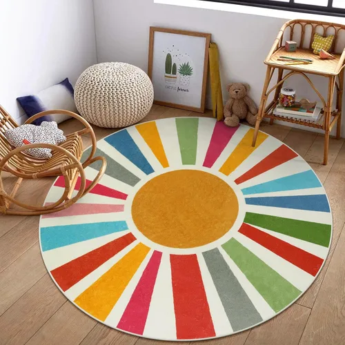 Miniatura 19 de STARUIA - Alfombra Boho Lavable de 3'x5', Alfombra de Área para Niños para Sala de Juegos, Alfombras Coloridas para Niños para Dormitorio, Alfombra