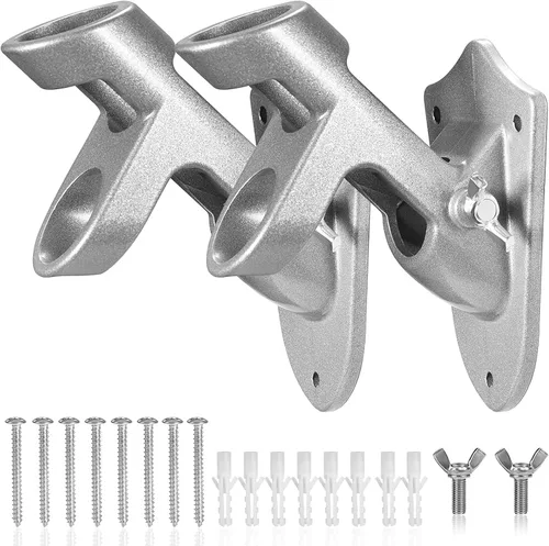 BONWIN - Soportes de soporte para asta de bandera de 1 pulgada con accesorios para montaje en pared de casa, diámetro interior de 1 pulgada, dos